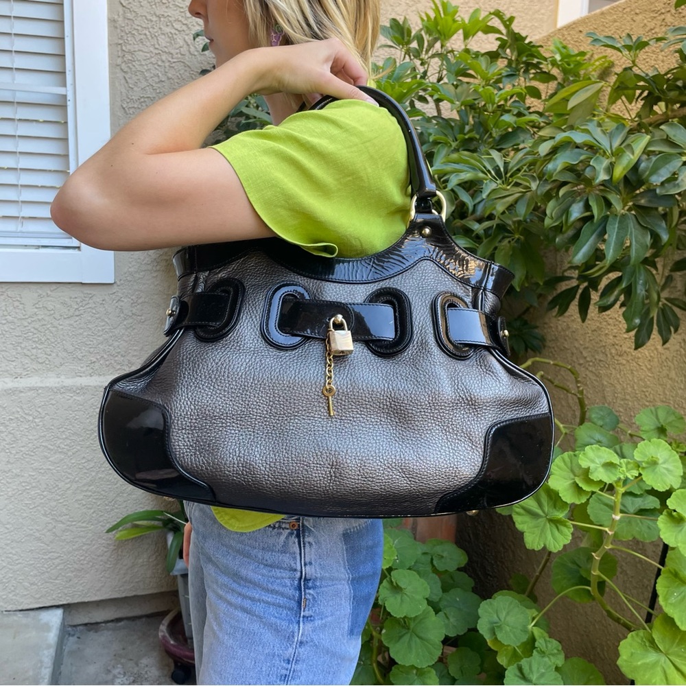 Black/silver Barbara Bui leather large bag